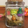 Tiny Mushrooms In A Jar