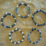 White and Black Magnetite Bracelets 2/2
