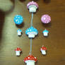 Clay Mushroom Pendants/Earrings