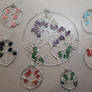 Family of Hanging Wire Tree Yule Gifts