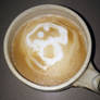 Mushroom Coffee Foam Art
