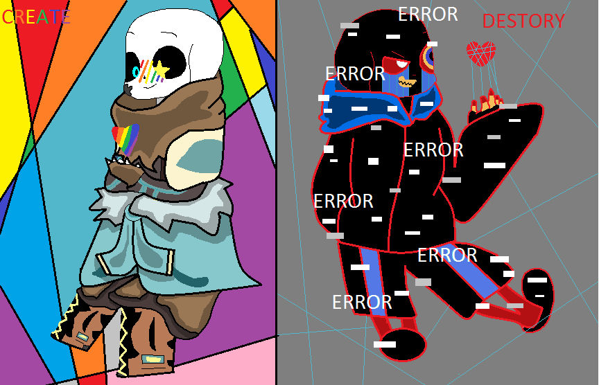 Ink Run From Error Ink And Error by ilovesplatoon0 on DeviantArt