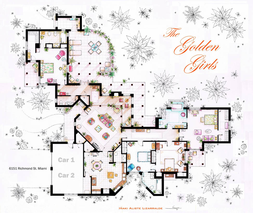 The Golden Girls House Floorplan V 2 By Nikneuk On Deviantart