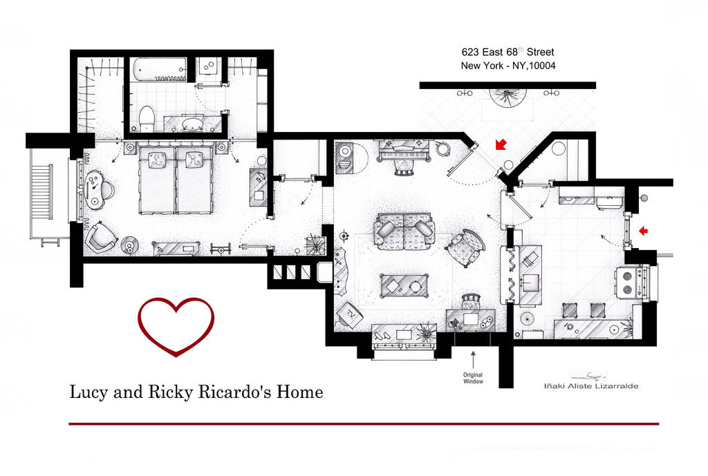 Lucy and Ricky Ricardo's home from I LOVE LUCY