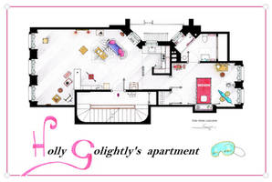 Breakfast at Tiffany's Apartment floorplan Poster