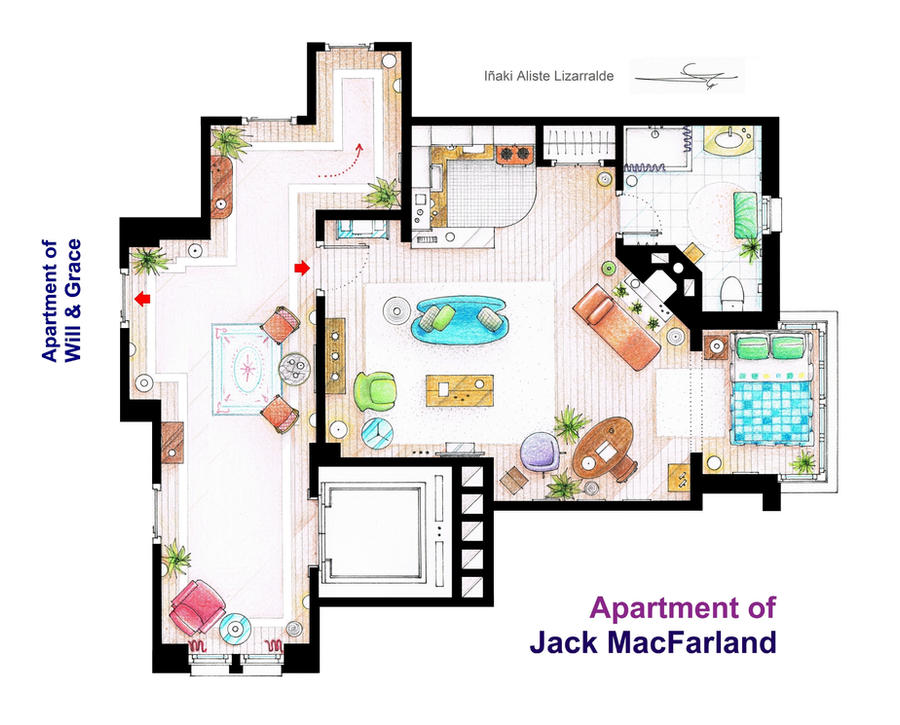 Jack Macfarland S Apartment From Will And Grace By Nikneuk On Jack Macfarland S Apartment From Will And Grace