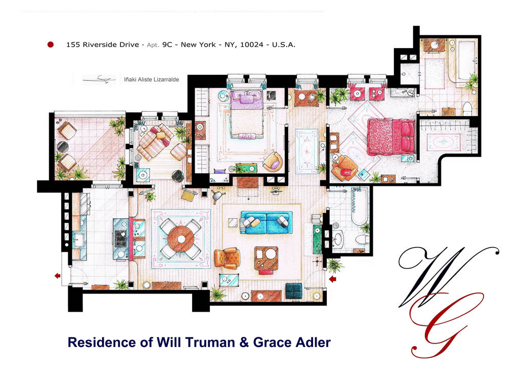 Apartment Of Will Truman And Grace Adler By Nikneuk On Deviantart Apartment Of Will Truman And Grace Adler By Nikneuk