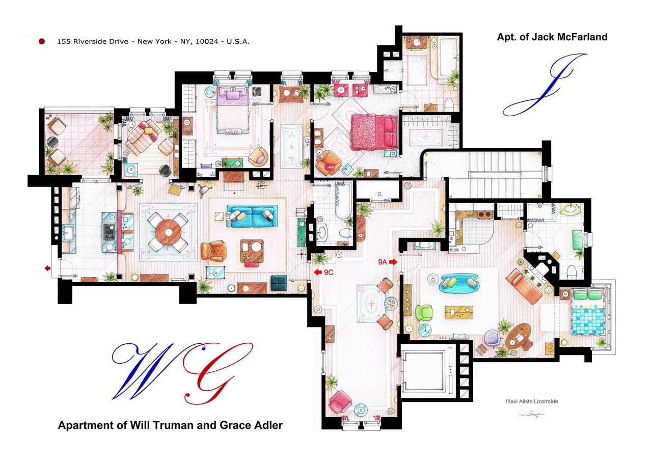 Apartments of Will Truman, Grace Adler and Jack