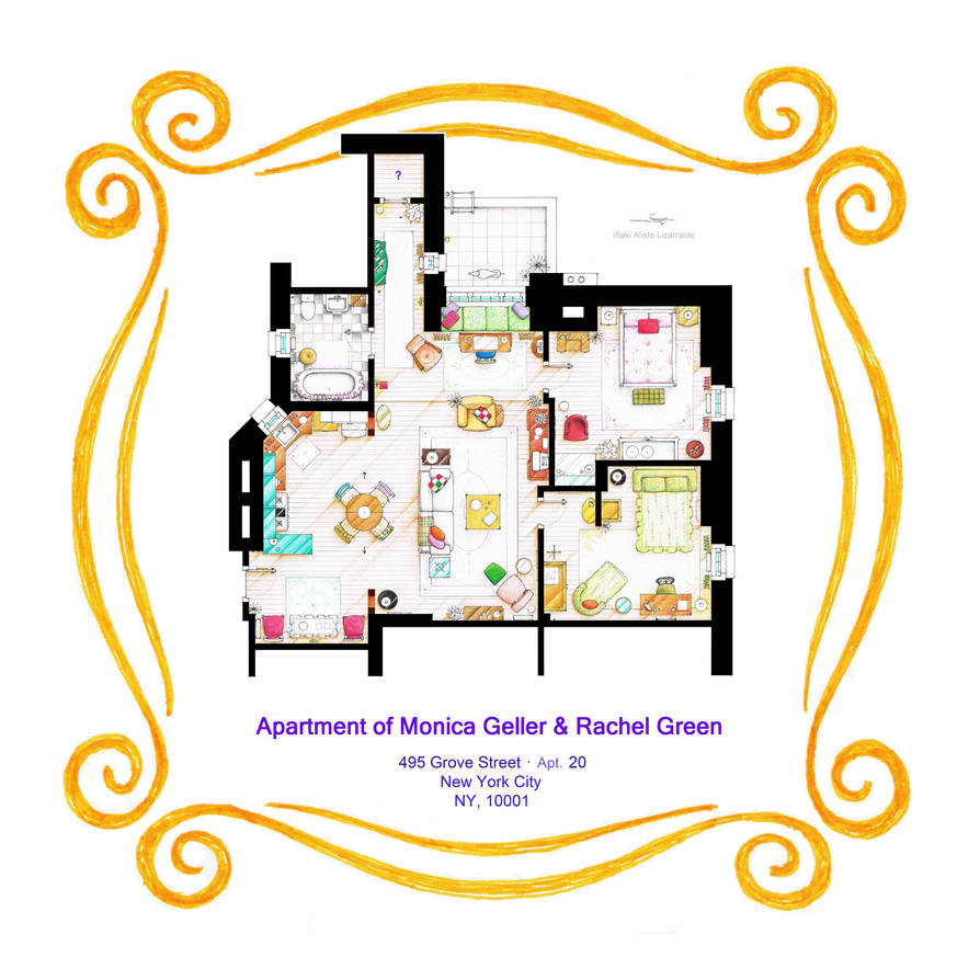 Apartment Of Monica And Rachel From Friends By Nikneuk On Deviantart Apartment Of Monica And Rachel From Friends By Nikneuk
