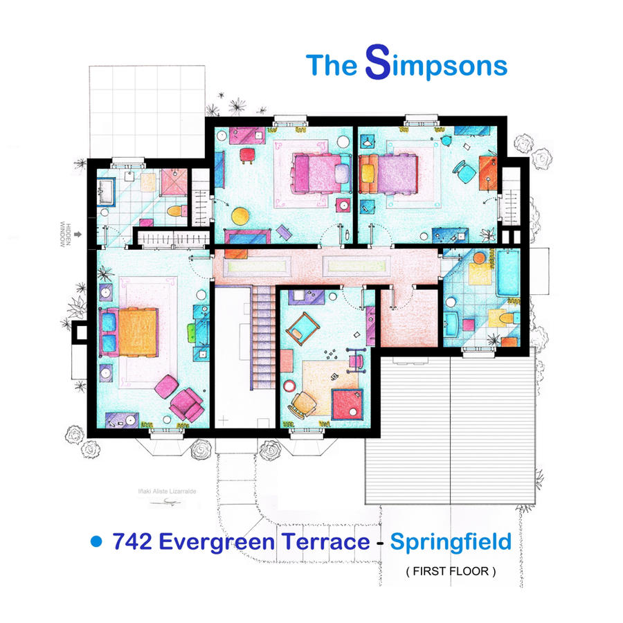 House Of Simpson Family Upper Floor By Nikneuk On Deviantart