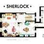 Floorplan of Sherlock Holmes apt. from BBCs series