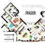 Floorplan of Frasier's apartment Updated