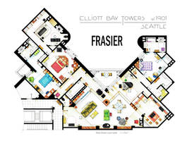 Floorplan of Frasier's apartment Updated