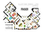 Floorplan of Frasier's apartment Updated