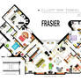 Floorplan of Frasier's apartment - Version 2