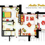 Floorplan of AMELIE's apartment in Montmartre