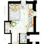 Floorplan of Marnie Michael's estudio from GIRLS