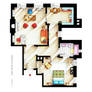 Floorplan of JESSICA JONES office/apartment