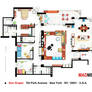 Floorplan of Don Draper's apartment from MAD MEN