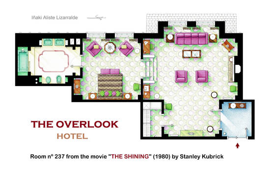 Floorplan of the Room 237 from THE SHINING