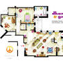 Floorplan of DHARMA and GREG apartment