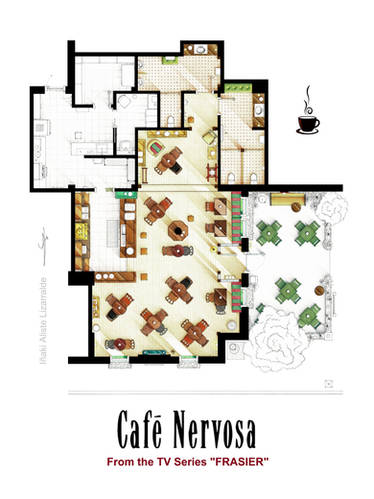 Floorplan of CAFE NERVOSA from FRASIER