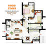 Floorplan from the TV series GOOD TIMEs