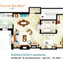 Floorplan of the apartment from YOU'VE GOT MAIL