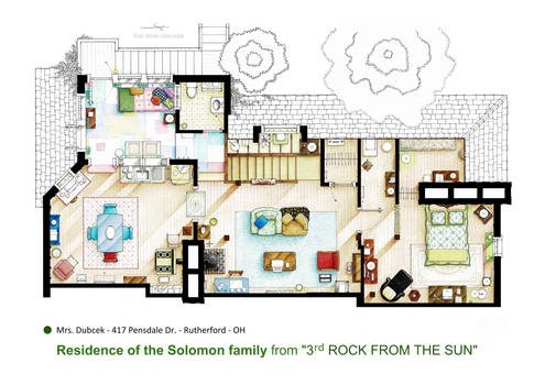 Floorplan from3rd ROCK from the SUN