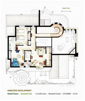 Upper floorplan from ARRESTED DEVELOPMENT