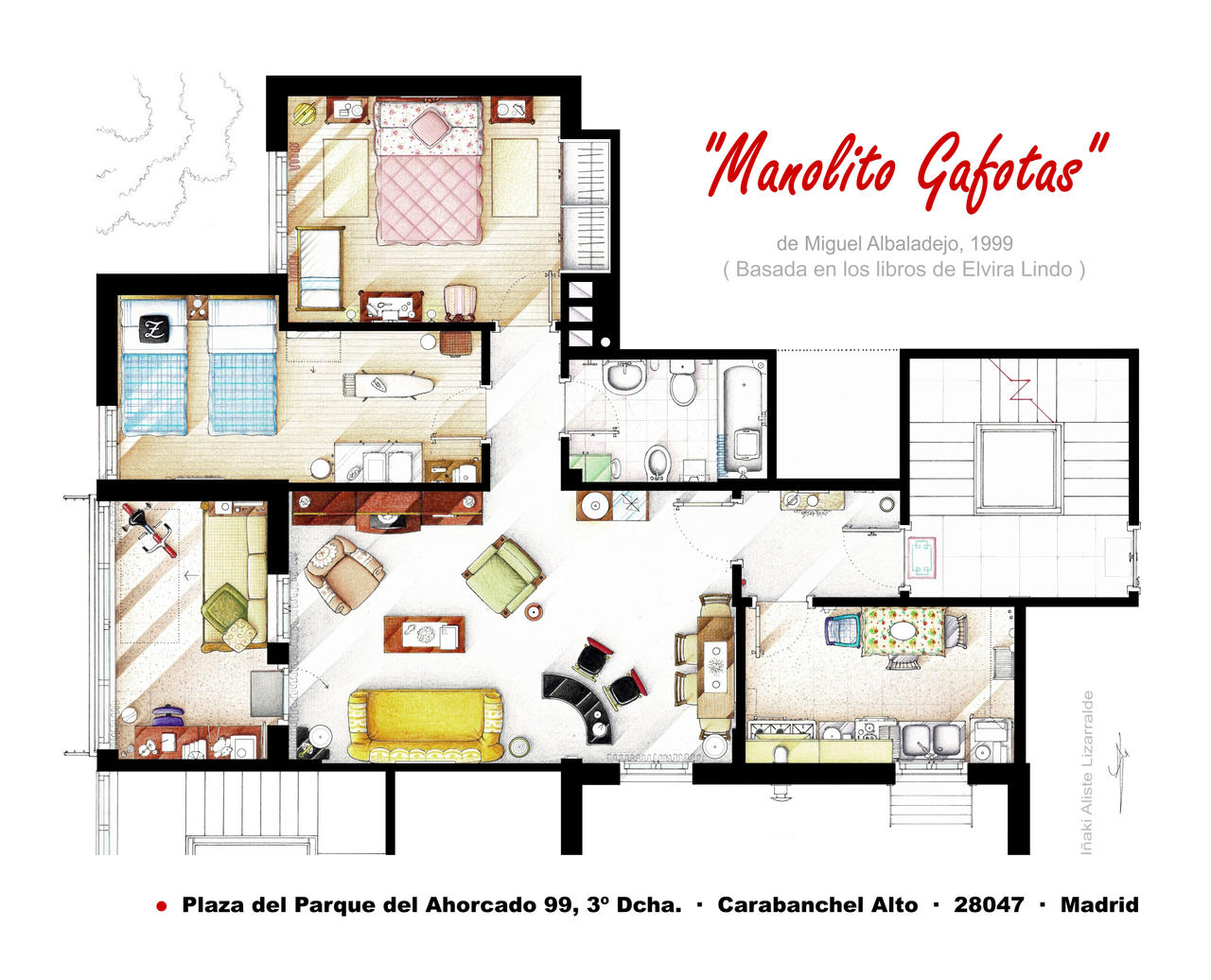 Floorplan of the apt. from MANOLITO GAFOTAS (1999)