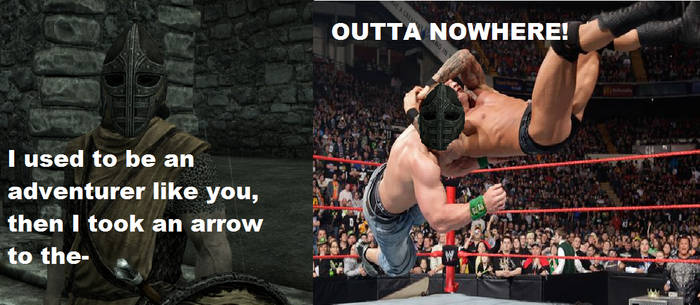 RKO OUTTA NOWHERE ON SKYRIM GUARD