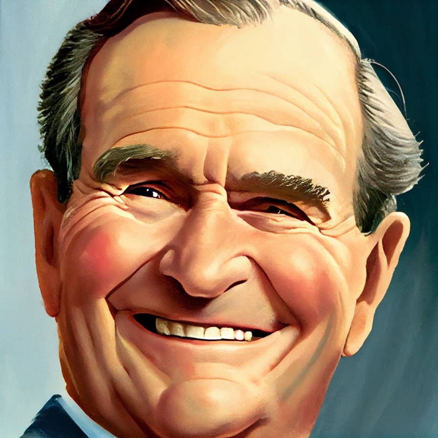 George H W Bush Smile by iSkoundrel on DeviantArt