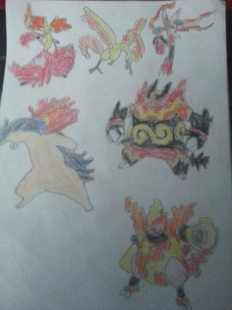 Custom Fire Pokemon fire types by dpgundam on DeviantArt