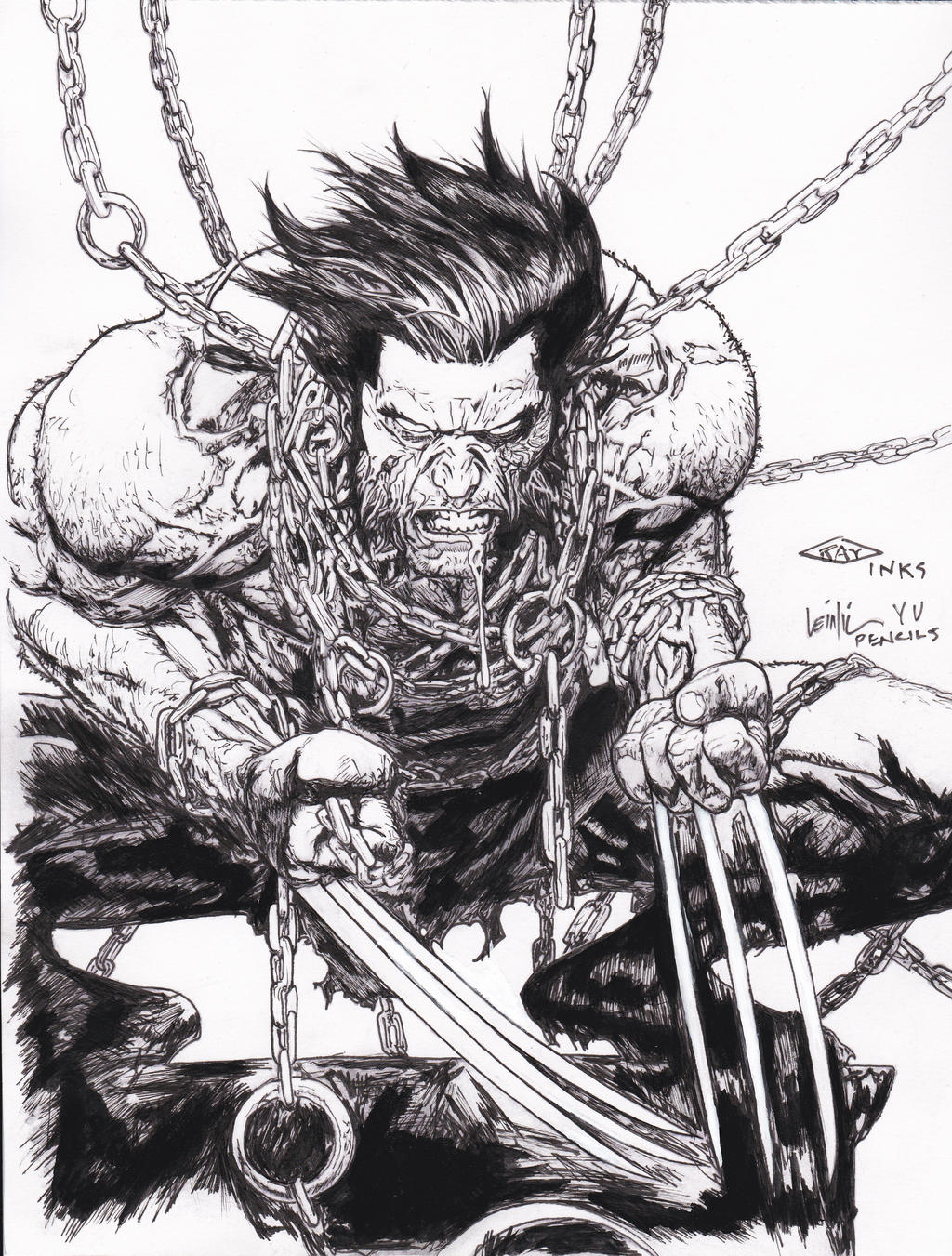 The Wolverine in Chains ....Ray after YU by rayan101 on DeviantArt