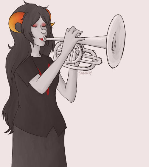 Marchingstuck Aradia: rock the mellophone. by ToTheInfinity on DeviantArt