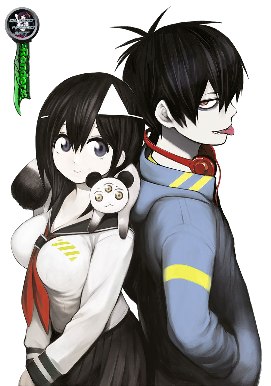 Blood Lad Staz Charlie & Fuyumi Yanagi PVC Keychain Set Of 2 Anime