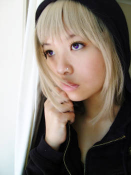 Purple eye'd Blond Asian