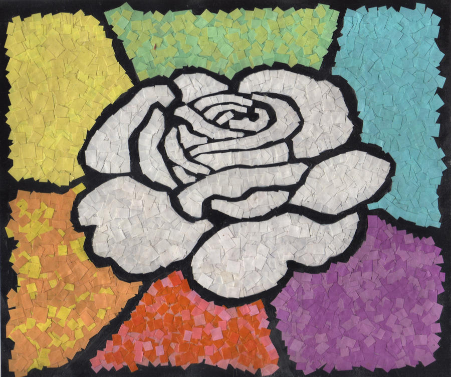 Rose mosaic by chocolaterainbows13 on DeviantArt