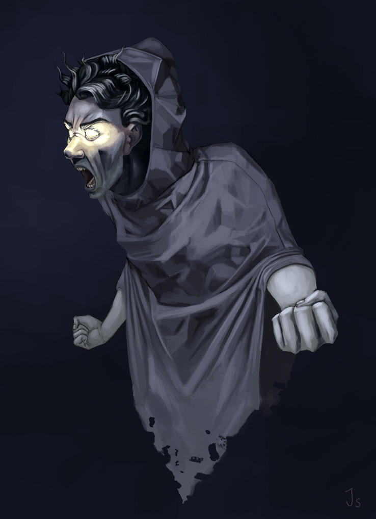 Angry guy with glowing eyes and no legs. by JLyKnow on DeviantArt