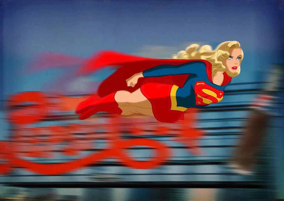 Speeding Supergirl