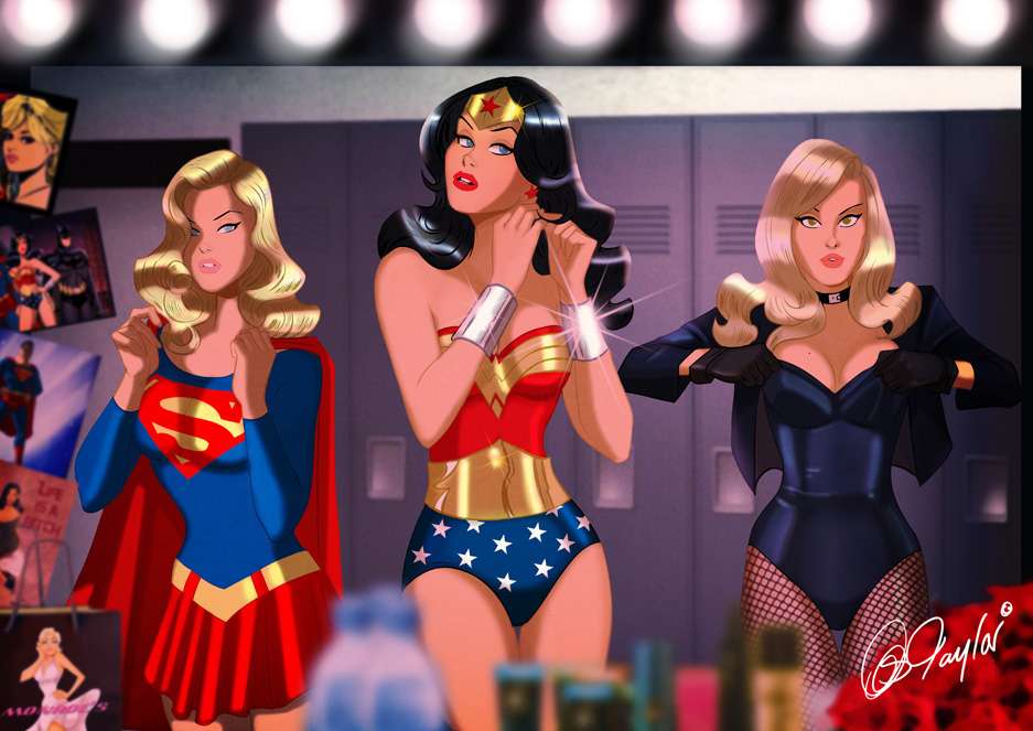 Superladies in the Girls Changing Room