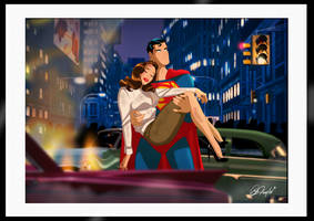 Superman saves Lois by Des Taylor
