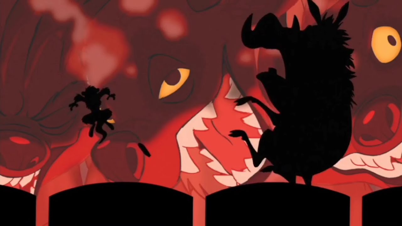 Timon and Pumbaa Get Scared at Hyenas by benoyler on DeviantArt