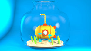 3D Submarine Animation