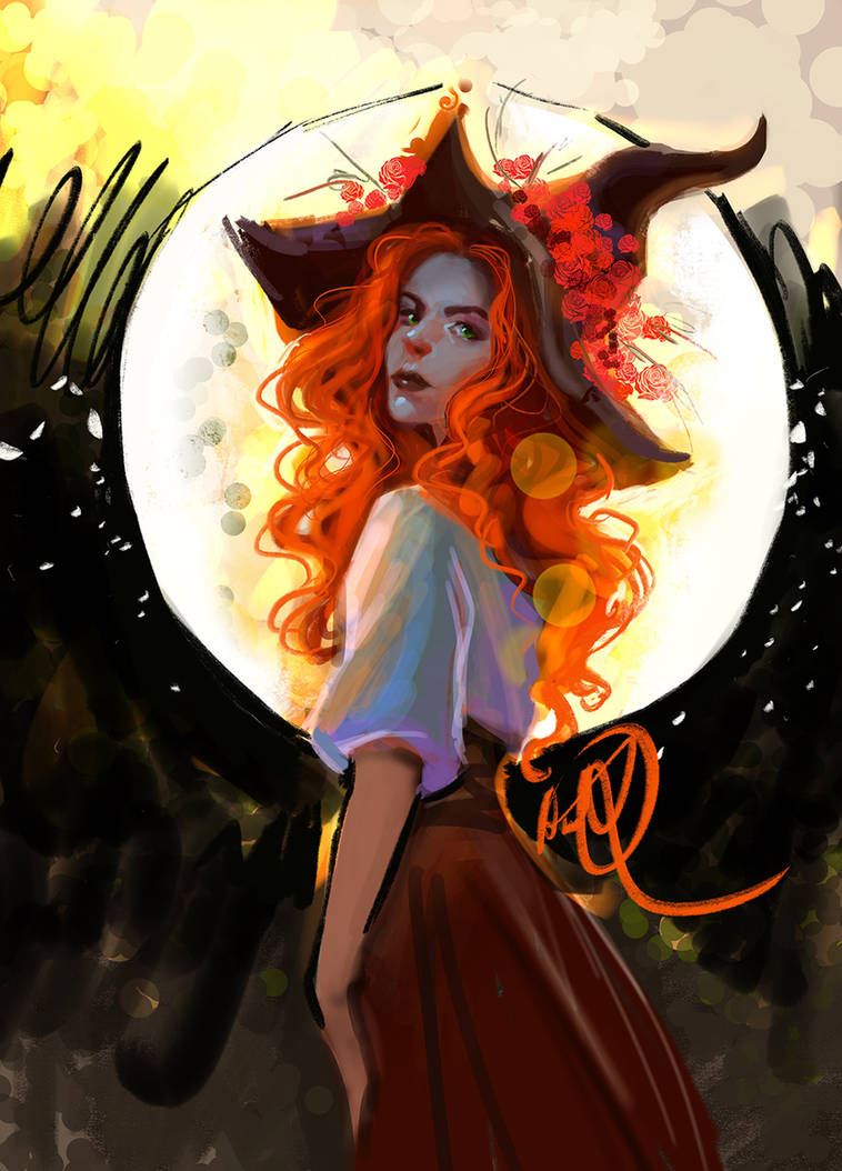 Рыжая ведьма 52.3. Рыжая ведьма. Ведьма с рыжими волосами. Рыжеволосая колдунья. Ведьмы арты.