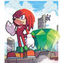 Knuckles the Echidna (Coloring Commission)