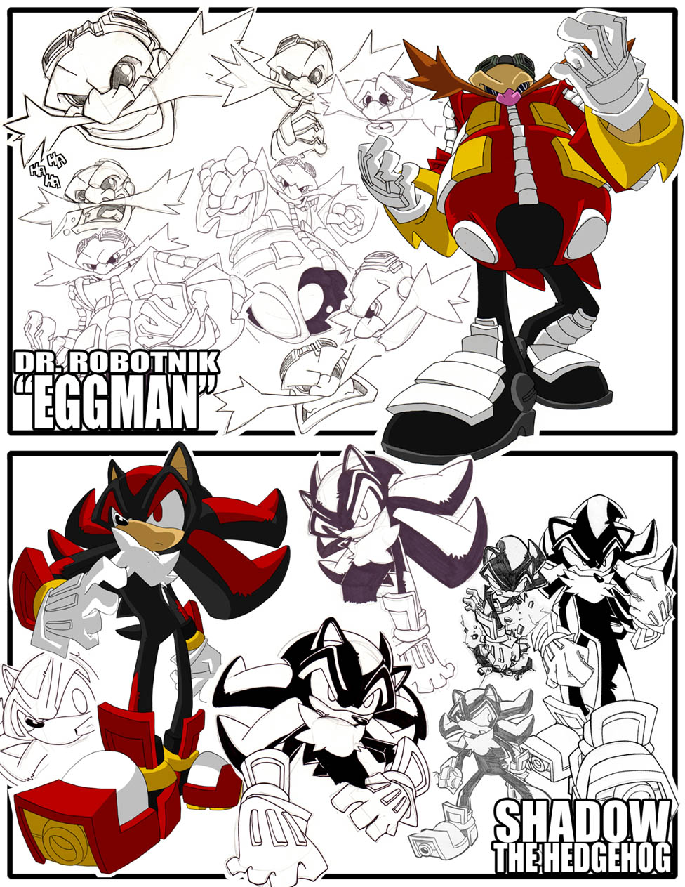 Sketches-Eggman+Shadow
