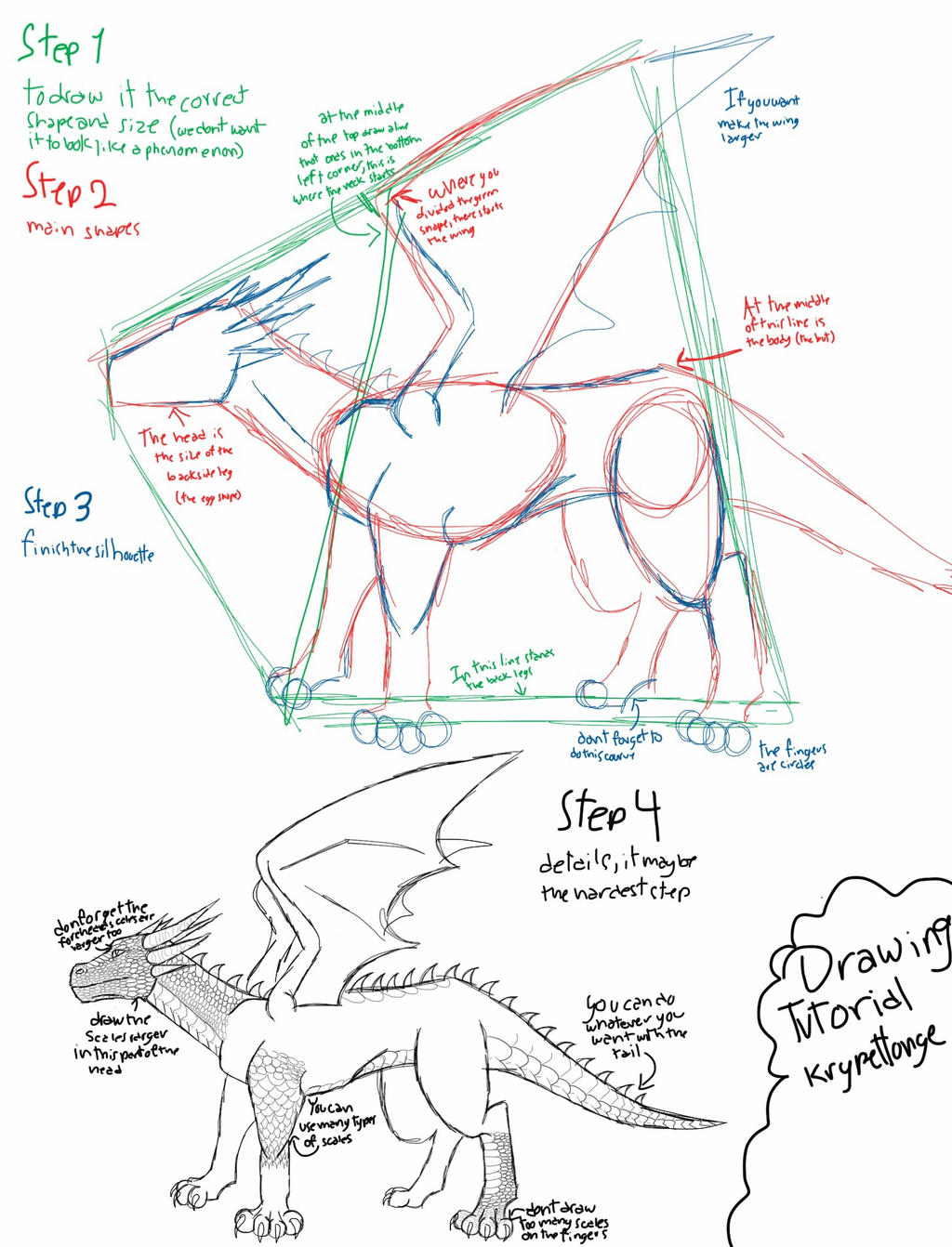 Drawing Dragon Tutorial Full Body By Krypettonge On DeviantArt drawing-dragon-tutorial-full-body-by-krypettonge-on-deviantart