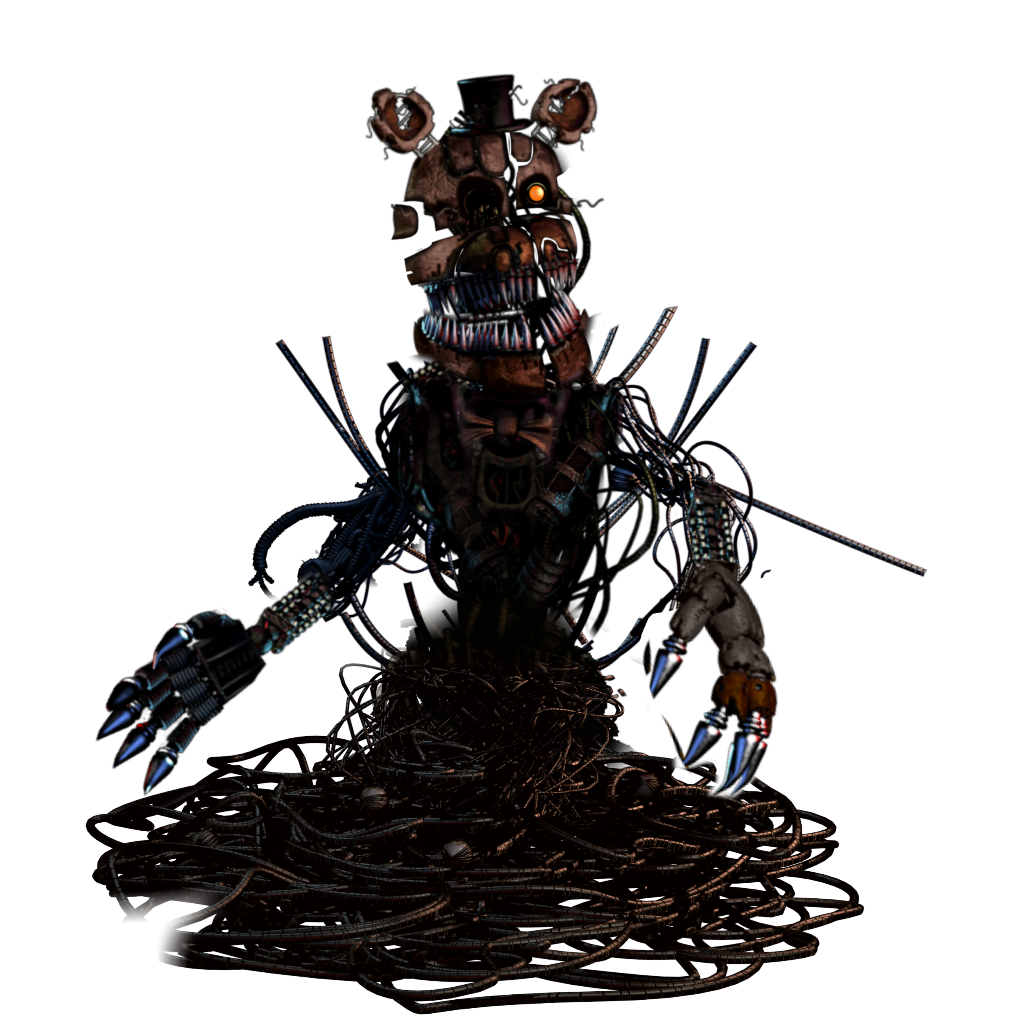 Download Nightmare Molten Freddy Salvage - Bronze Sculpture PNG